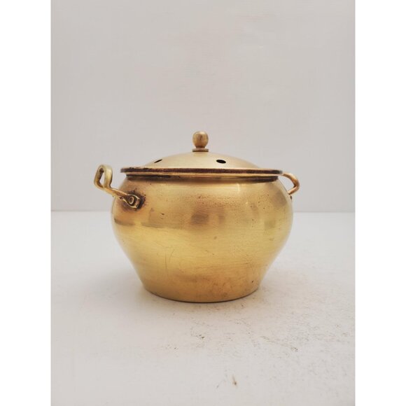 Small brass Decor Bowl , Decorative Mini Round Candy Dish With Lid , Swe… - Picture 2 of 10